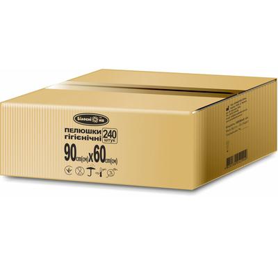 Пелюшки гігієнічні 90см х 60см в коробі 240 штук, виробник Укрмедтекстиль (Україна)